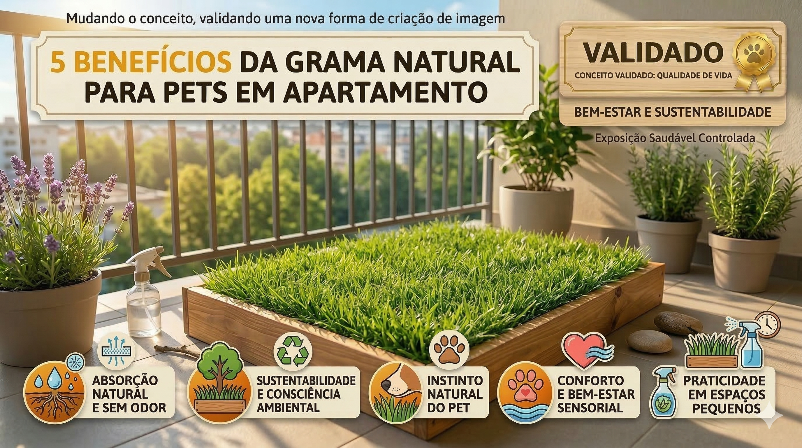 5 Benefícios da Grama Natural para Pets em Apartamento